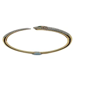 Haute qualité 14kt or jaune diamant clouté Hip Hop Bracelet en forme d'animal meilleur prix bijoux de mode pour les femmes cadeau de mariage - Product Image 3