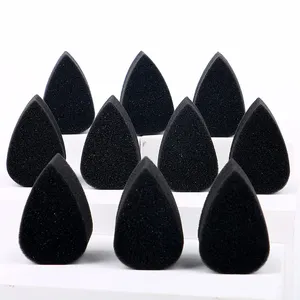 Éponges ovales rondes noires à haute densité lavables pour gâteau fendu, peinture pour le visage arc-en-ciel, art corporel