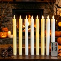Batteriebetriebene LED-Säulenkerzen mit Wachs-Tropfeneffekt, Flammenlos, mit Fernbedienung für Hochzeit, Halloween und Heimdekoration