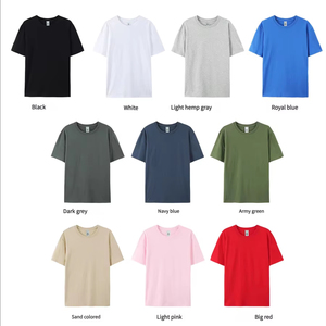 Áo thun nam thiết kế thoải mái, tay ngắn, trơn, may sẵn, bán buôn, kiểu regular fit, màu đen trắng, áo thun in hình tùy chỉnh - Product Image 3