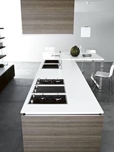 Gabinetes de Cocina Modernos de Acero Inoxidable para Exteriores, Modulares, con Tablero de Melamina y Granito, Fregadero, Cajones de MDF, Cesta Acrílica para Centro Comercial o Apartamento - Product Image 3