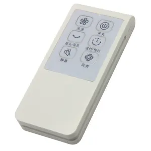 Tùy chỉnh ODM 6 phím tiêu chuẩn trắng IR điều khiển từ xa cho quạt điện điều khiển