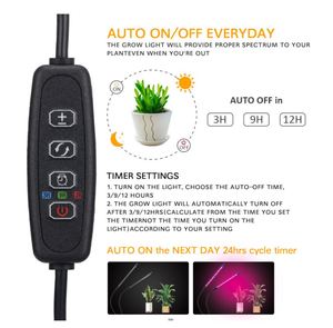 Kanlong USB <span class=keywords><strong>LED</strong></span> Grow <span class=keywords><strong>Light</strong></span> Full Spectrum Múltiples modos Clip de bucle temporizado para plantas de interior Luces de cultivo de semillas - Product Image 5