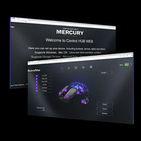 Ratón Inalámbrico para Juegos GravaStar Mercury X de 2.4GHz, 32,000 DPI, Sensor PAW3950, Frecuencia de Actualización de 1000Hz, 49g, Ergonómico y Ligero