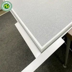 Aluminum Tile For Ceiling 0.6mm Thickness 600x600 Clip In Plain And Perforated Ceiling Tile