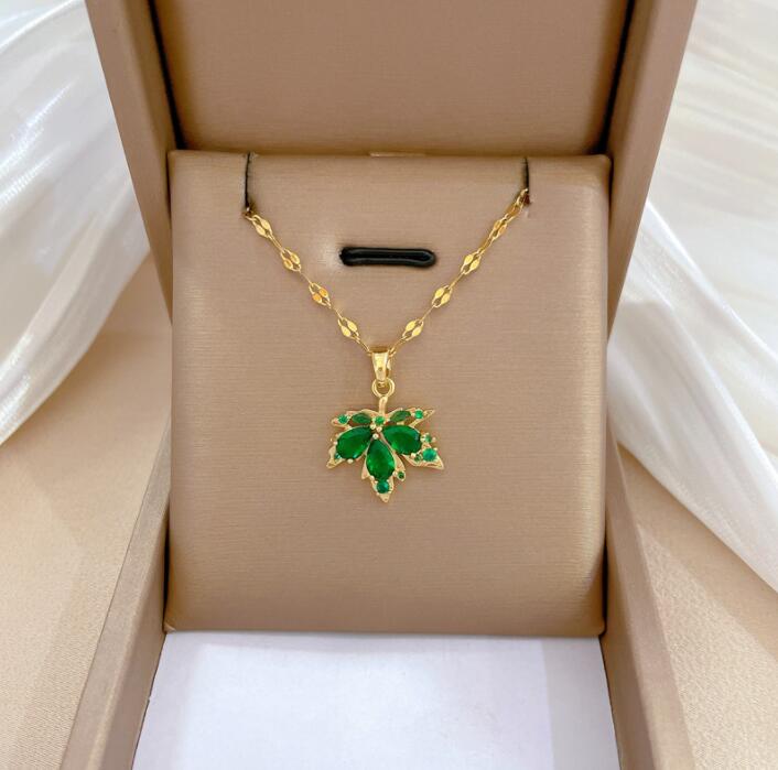 Collana girocollo con foglie in filigrana e pietre viola - Gioielli