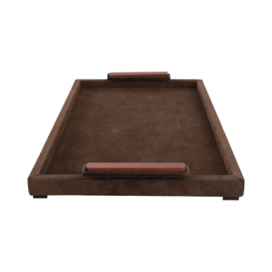 Elegante vassoio rettangolare con manici larghi per riporre gioielli o oggetti decorativi, vassoio decorativo per tavolino da caffè o letto. - Product Image 3