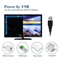 Smart LED 3M 5050 DC5V IP20 Kit de rétroéclairage TV RVB flexible Bande LED USB avec télécommande IR 44 touches