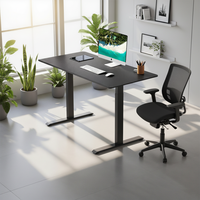 Bureau assis-debout électrique moderne à double moteur, cadre en acier ergonomique, réglable en hauteur, pour la maison et le bureau, vente en gros