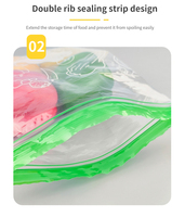 Sacs Ziplock Trois Couleurs pour Conservation Alimentaire, Qualité Alimentaire PE, Double Fermeture à Ribbons, Stockage Cuisine, Trois Tailles, Vente en Gros Direct Usine