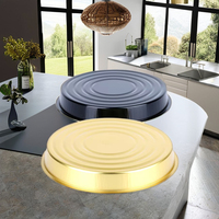 580ml grande plaque de plateau de nourriture en aluminium pour Pizza à emporter cercle de plateau de nourriture à emporter