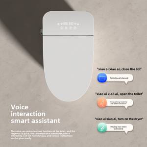 مرحاض ذكي من السيراميك قطعة واحدة مع تدفئة للمقعد، مثبت على الأرض مع شطاف، تصميم مستطيل للحمام، متوفر بالجملة - Product Image 6