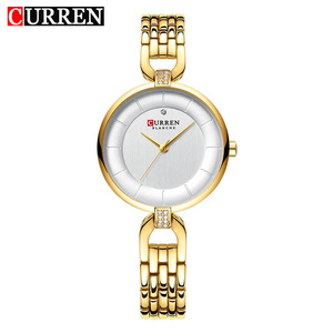 นาฬิกาควอทซ์ผู้หญิงกันน้ำปฏิทินคู่9052นาฬิกาสายสแตนเลสหน้าปัดกลมสำหรับนักธุรกิจ - Product Image 3