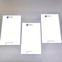 Bloc-notes blanc uni de haute qualité, format personnalisé, avec logo, pour bureau, bloc-notes à feuilles détachables, bloc-notes A5 avec colle supérieure