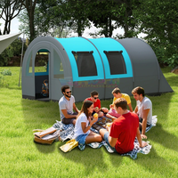 Tente tunnel de camping pour 4 personnes, ultralégère, personnalisée, imperméable, à double paroi, pour toutes les saisons, avec sac de transport