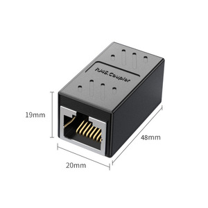 Connecteur réseau RJ45 Ward News, type T, traversant, répartiteur 3 voies, tête cristalline pour extension de câble Ethernet - Product Image 2