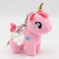 10cm peluche rose bleu licorne porte-clés peluche peluche mignonne peluche pour décoration filles cadeau