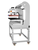 Presse à chaud semi-automatique à double station pour T-shirts, avec écran tactile pneumatique, zone d'impression 40x60cm