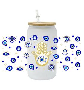<span class=keywords><strong>Prix</strong></span> de gros personnalisé Evil Eye 3D UV DTF <span class=keywords><strong>Cup</strong></span> Wrap Transferts Stickers DTF UV Libbey <span class=keywords><strong>Cup</strong></span> Wraps 16Oz Tumbler pour Evil Eyes - Product Image 6