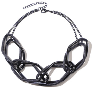 Collar Geométrico Cuadrado Negro de Aleación de Zinc, Estilo Punk, para Fiestas, Cadenas de Moda - Product Image 5