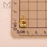 YYS027 3D Bubble Alphabet Charms Minimalist Style Letter Elements DIY Necklace Bracelet Jewelry Making