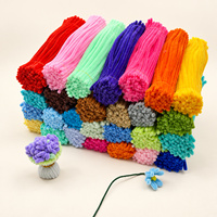 Batang Chenille Ekstra Lembut 8mm 30cm, Kawat Chenille Berbulu, DIY Pembuatan Bunga, Kerajinan Tangan, Grosir, Pasokan Pabrik