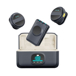 Juego de micrófono dinámico Lavalier Dual 3 en 1 Tipo C Cancelación de ruido para <span class=keywords><strong>iPhone</strong></span> Transmisión en vivo portátil - Product Image 1