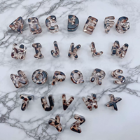 Perles en acrylique imprimé léopard ambre à grand trou, accessoires de décoration DIY faits à la main pour chaînes de téléphone et pendentifs de sac