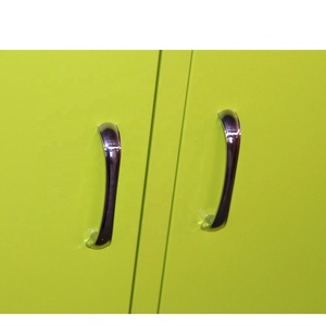 Muebles Juveniles de Acero, Armario Metálico Verde de 2 Puertas con Ruedas - Product Image 6