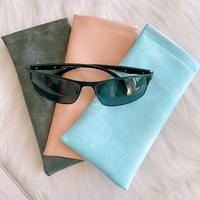 Mini sac à lunettes en cuir PU, porte-bonheur, pochette à lunettes, étui pour enfants
