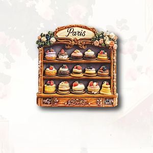 Aimant français personnalisé <span class=keywords><strong>Paris</strong></span> Pâtisserie Aimant <span class=keywords><strong>de</strong></span> réfrigérateur Aimant <span class=keywords><strong>de</strong></span> réfrigérateur magnétique tridimensionnel pour souvenir <span class=keywords><strong>de</strong></span> voyage - Product Image 1