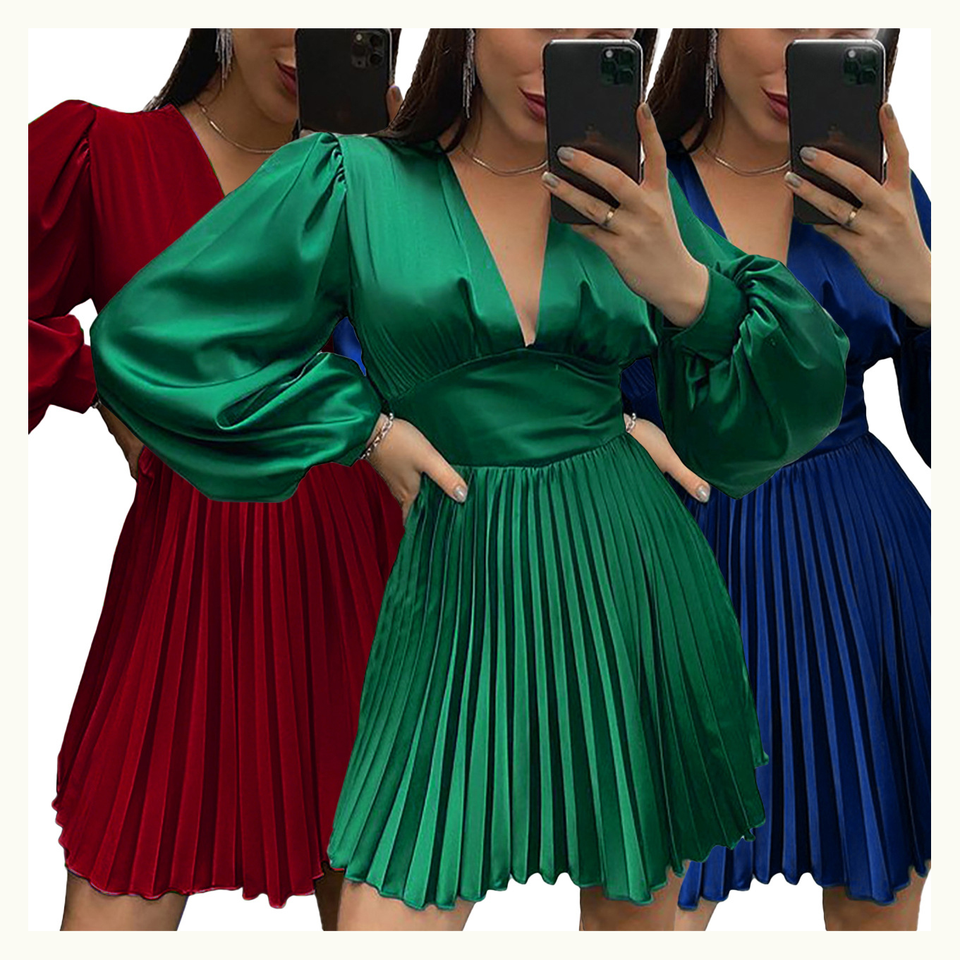 chinese dress ladies Envy Me Long Sleeve Fishnet Dress with Thong main image 0