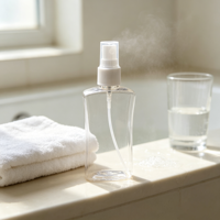 Flacon pulvérisateur carré en PET de 100 ml avec pompe pour nettoyant visage et lotion