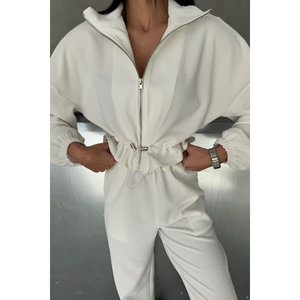 Conjunto Deportivo Blanco Cómodo y Transpirable con Capucha, Personalizado, Informal, Reflectante, con Logotipo Reflectante para Regalo - Product Image 4