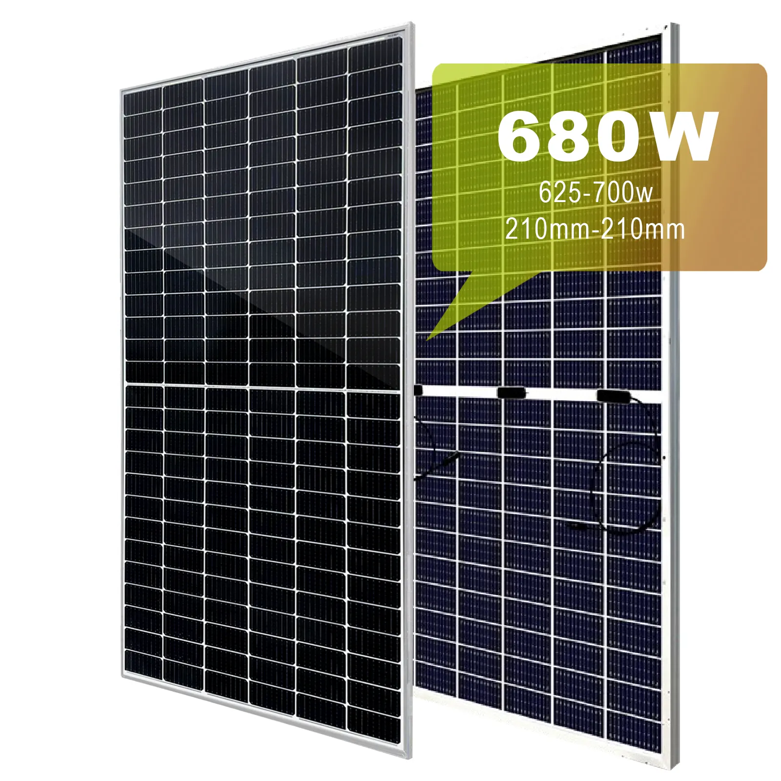 Price High Voltage Mono Cut Half Cell Bifacial monocrystalline silicon solar panels 680W 660W 650W