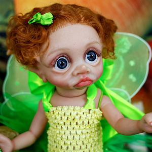 Lifereborn 16 ''<span class=keywords><strong>40CM</strong></span> <span class=keywords><strong>Reborn</strong></span> Baby Dolls Green Fairy Dressing up Toys Playing Dolls avec Peint à la main pour les cadeaux des enfants - Product Image 3