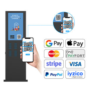Nueva llegada 24 ranuras de pago con código QR máquina expendedora gabinete banco de energía estación de carga de teléfono alquiler quiosco powerbank compartido - Product Image 2