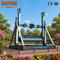 Grandes attractions de type Top Spin en métal, thème voyage spatial, pour parcs d'attractions extérieurs
