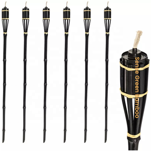<strong>Bamboo</strong> <strong>Tiki</strong> <strong>Torches</strong> 90/120cm <strong>Tiki</strong> <strong>Torches</strong> Landscape Lights with Fuel for Outdoor Decking - Product Image 1