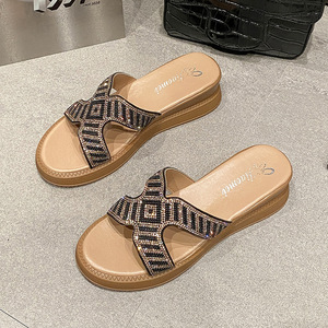 Summer Fashion Trend Women's <b>Open</b> Toe Lace-<b>Up</b> Slip-On Sandals-Evergreen Design Durable Rubber Outsole - Product Image 5