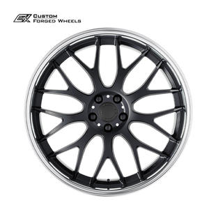 Juego de 2 Ruedas Forjadas con Borde Escalonado Inverso de 20, 21 y 22 Pulgadas, 5x112, 5x120, Acabado Mate Plateado, Diseño de Malla, para BMW, <span class=keywords><strong>Audi</strong></span>, Mercedes - Product Image 2