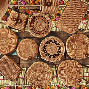 Bolso de Mano de Ratán Vintage Hecho a Mano para Mujer, de Vietnam, con Forro de Algodón |   Pedidos al por Mayor |   Alta Durabilidad |   Precios Competitivos - Product Image 2