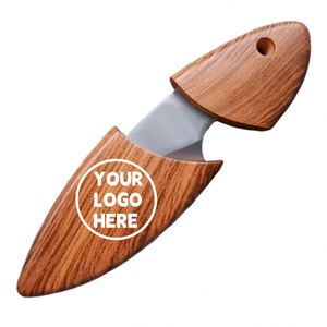 Couteau pliant EDC miniature personnalisé avec logo, manche en bois, outil de poche en acier inoxydable pour la survie en plein air, le camping et la randonnée - Product Image 1