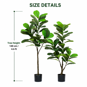 Bonsái Artificial de Ficus Lyrata Texturizado Premium para Decoración de Hoteles, Salones, Cafeterías, Estudios Fotográficos, Balcones, Patios y Hogares - Product Image 2