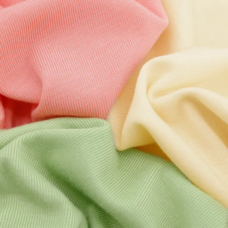 Fornitore di tessuto di fascia alta 190gsm 92% rayon 8% spandex lavorato a maglia a costine rayon tessuto spandex