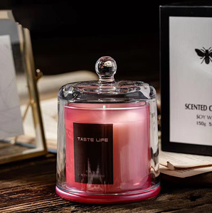 Luxe Europese Handgemaakte Kunst Design Kaarsen 5.29Oz Soja Kaarswas Witte Glazen Pot Geurkaarsen Luxe Cadeau Voor Vrienden - Product Image 4