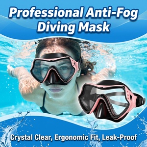 Maschera Subacquea Panoramica HD in Vetro Temperato <span class=keywords><strong>con</strong></span> Copertura Nasale Anti-Appannamento per Adulti e Adolescenti - Product Image 3