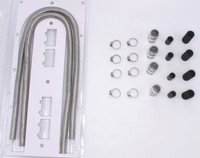 Kit de bouchons de radiateur flexibles en acier inoxydable chromé de 44 pouces, universel, CH0464, état neuf, VA1796