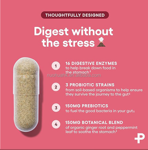 Enzymes digestives avec probiotiques et prébiotiques, 60 capsules, complément alimentaire pour soutenir la santé digestive - Product Image 4