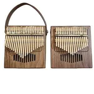 Kalimba de madeira de noz, instrumento musical, kalimba de 17 teclas, 21 teclas, piano de dedo LKS-02